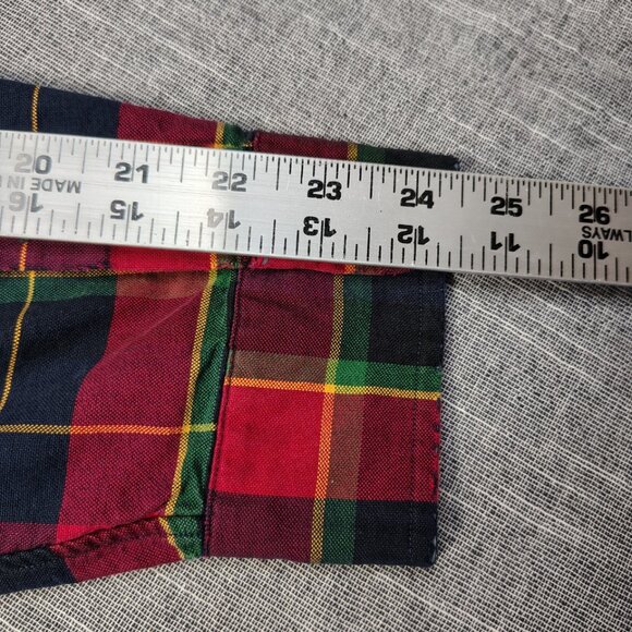VINTAGE Ralph Lauren Shirt Mens Red Plaid Embroidered Retriever Dog - Picture 11 of 14